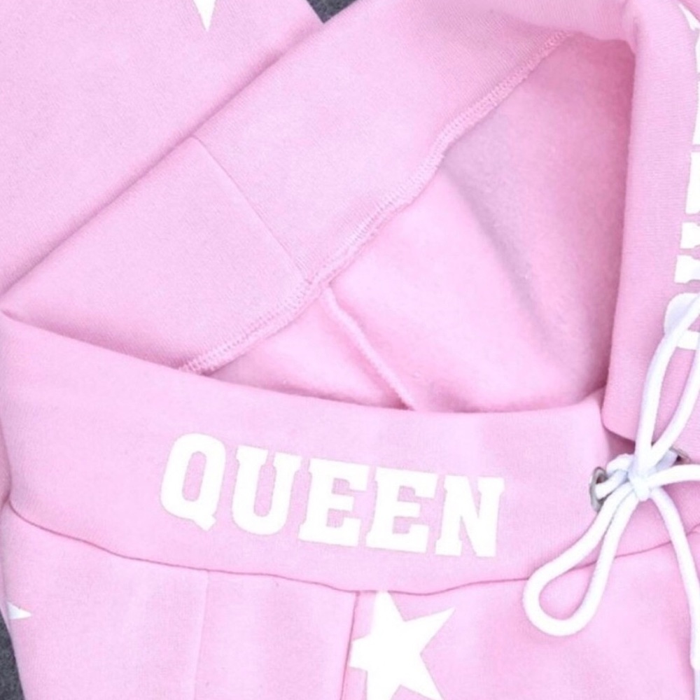 ✨RESTOCKED!! Pink Star Pattern Cotton Sweatpants✨ - Picture 3 of 6